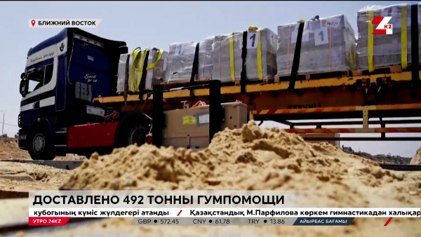 492 тонн гумпомощи доставили в сектор Газа