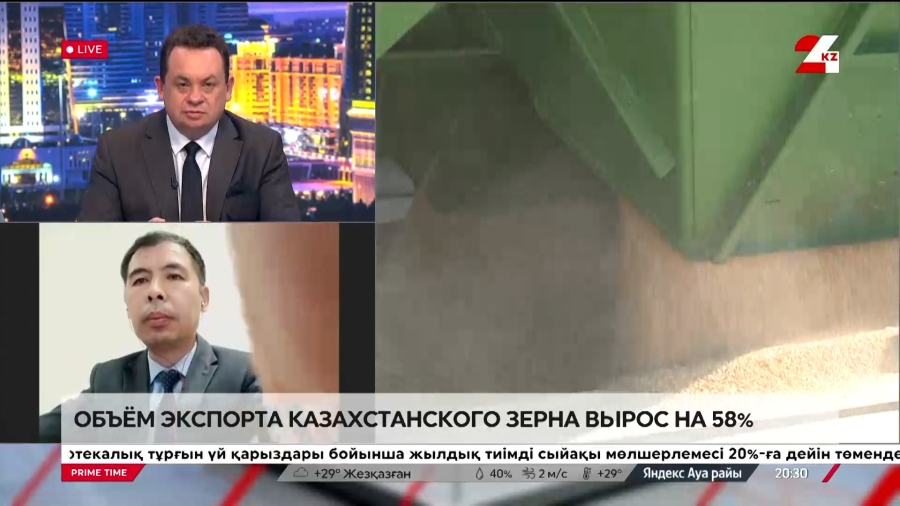 Объём экспорта казахстанского зерна вырос на 58%. Марлен Оспанов