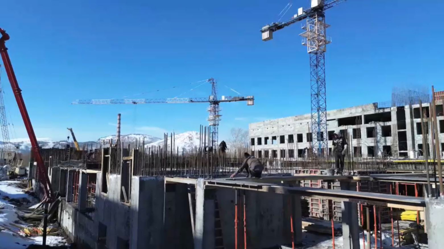 Риддерде жаңа емхананың құрылысы қарқынды жүріп жатыр