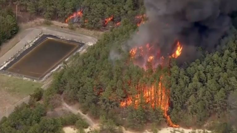 Лесной пожар в Нью-Джерси: эвакуированы три тысячи человек