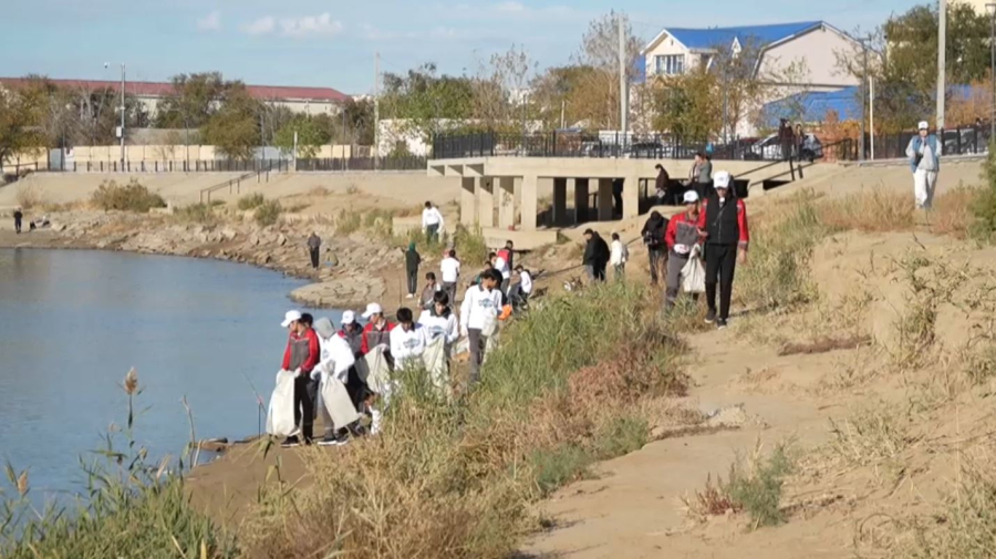 Жайық жағалауы қоқыстан тазартылды