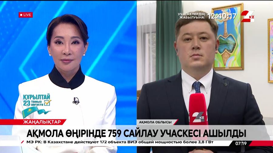 Ақмола өңірінде 759 сайлау учаскесі ашылды. Live