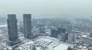 Сильный снегопад накрыл север Китая