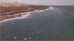 Озеро Иссык-Куль замёрзло из-за аномальных холодов