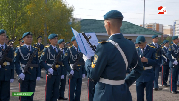 Сағадат Нұрмағамбетов атындағы әскери колледждің кадеттері әскери ант қабылдады