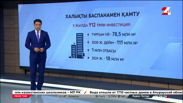 Баспана құрылысына ₸ 12 трлн-нан астам инвестиция тартылған